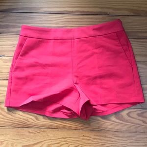 Bright red shorts